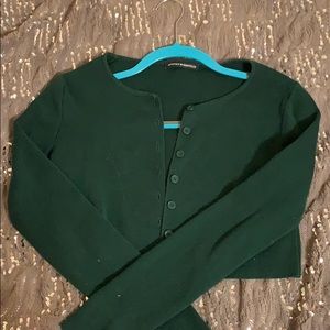 never worn green brandy cardigan sweater